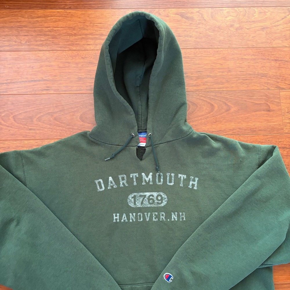 Champion Mens Dartmouth Hoodie XL Green College Sweatshirt Hanover NH 1769